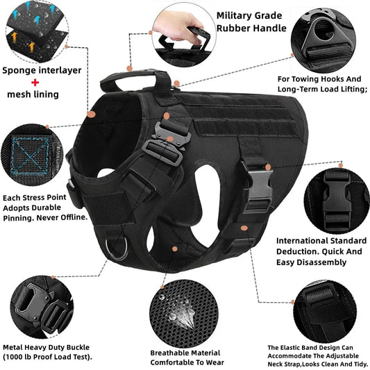 The Modahub Tactical Dog Harness for Large Dogs