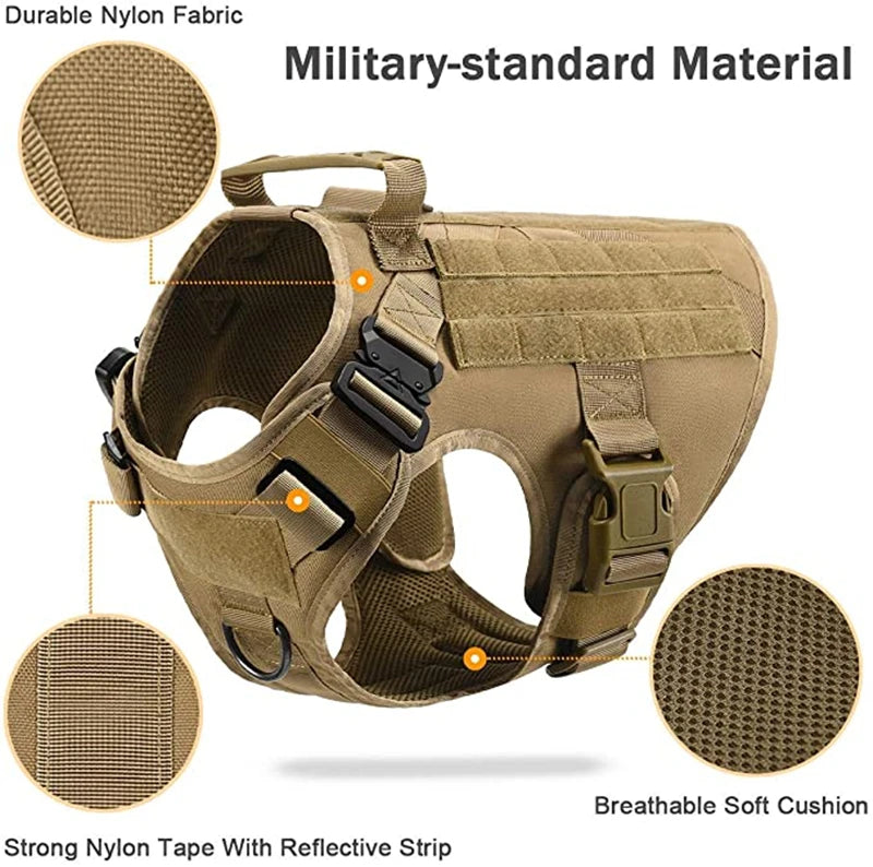 The Modahub Tactical Dog Harness for Large Dogs