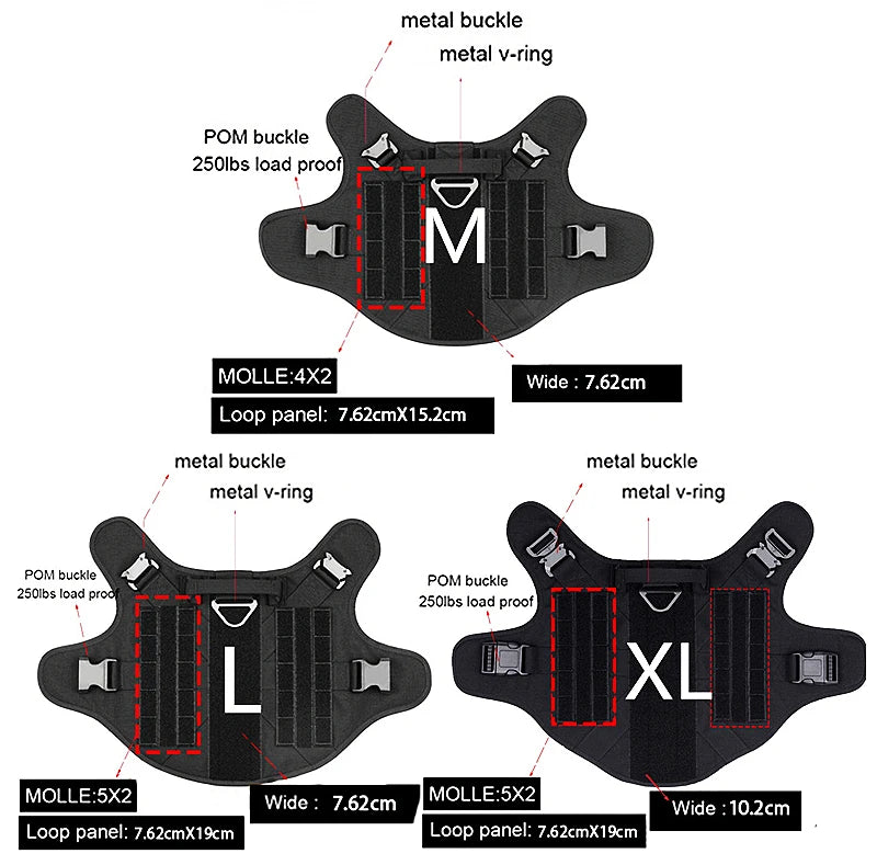 The Modahub Tactical Dog Harness for Large Dogs