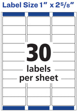Avery Address Labels 5160, 1" x 2-5/8", Laser/Inkjet, White, 300-Pack