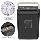 Bonsaii 12-Sheet Cross-Cut Paper Shredder, 5.5-Gallon Bin