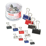 ACCO Binder Clips, Assorted Sizes & Colors, 90-Count (3-Pack)