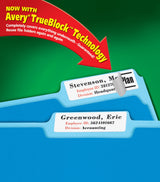 Avery File Folder Labels, 1/3-Cut, 2/3" x 3-7/16", White, 150-Pack