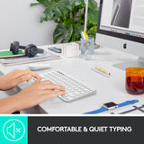Logitech K380 Multi-Device Bluetooth Keyboard, Slim, Off-White