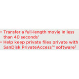 SanDisk 128GB Ultra USB 3.0 Flash Drive, 130MB/s
