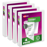 Avery Durable View Binders, 1 Inch, Assorted, 4-Pack