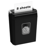 Bonsaii 8-Sheet Cross-Cut Paper Shredder, 3.4-Gallon Bin