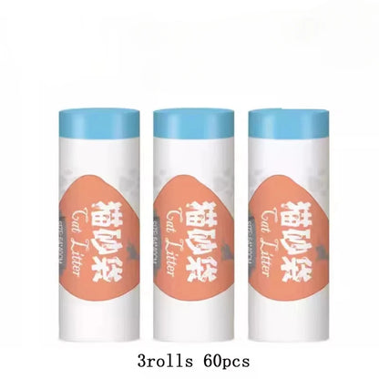 Automatic Cat Litter Box Waste Bags with Strong Double Drawstring – No Odor, No Mess, Easy Pull & Seal Design