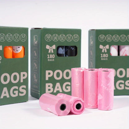 120 Count Extra Thick Leakproof Poop Bags - Vibrant Pink & Purple Designs