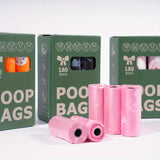 120 Count Extra Thick Leakproof Poop Bags - Vibrant Pink & Purple Designs