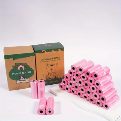 120 Count Extra Thick Leakproof Poop Bags - Vibrant Pink & Purple Designs