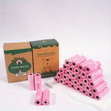 120 Count Extra Thick Leakproof Poop Bags - Vibrant Pink & Purple Designs