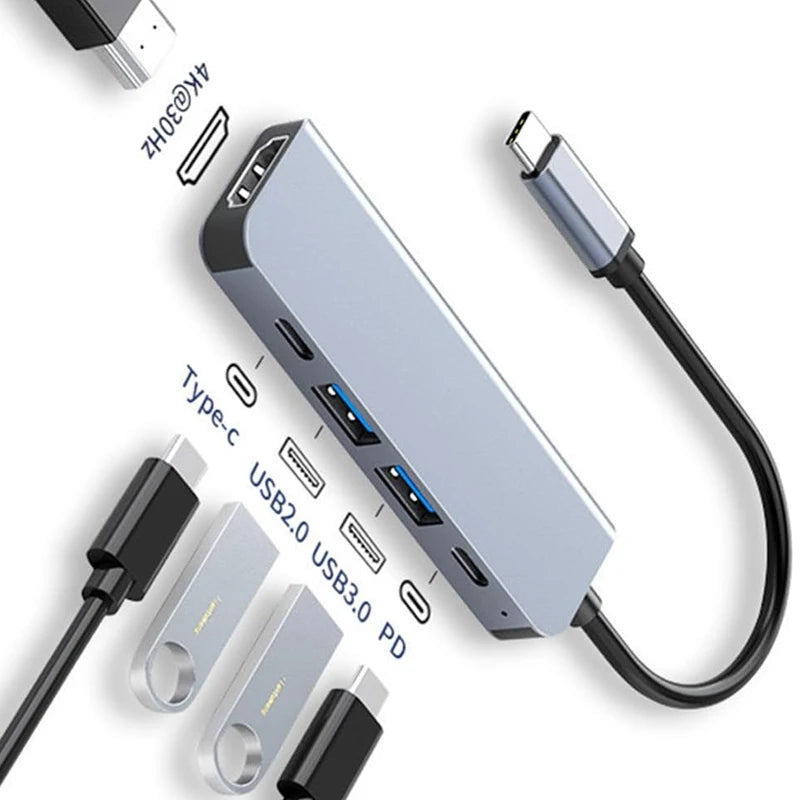 Modahub 4K HDMI Adapter Hub · USB-C with PD