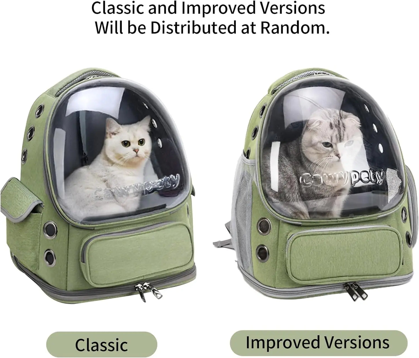 Moorpet Space Capsule Pet Backpack – Breathable Travel Carrier for Cats & Small Pets