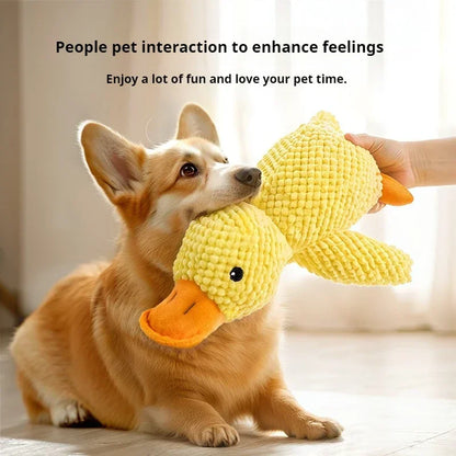 🦆 Plush Duck Dog Toy – Squeaky, Durable & Chew Resistant