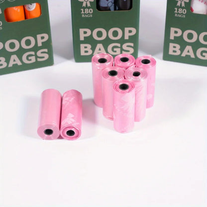 120 Count Extra Thick Leakproof Poop Bags - Vibrant Pink & Purple Designs