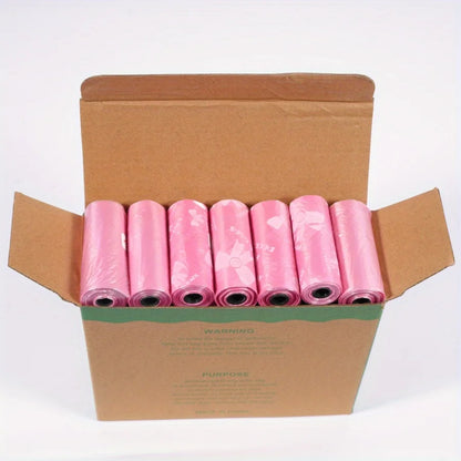 120 Count Extra Thick Leakproof Poop Bags - Vibrant Pink & Purple Designs