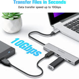 Modahub Slim 4-Port USB-C Hub · 10Gbps