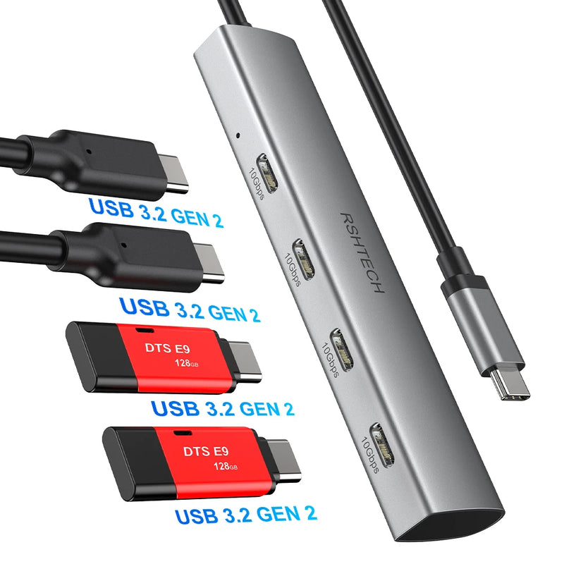 Modahub Slim 4-Port USB-C Hub · 10Gbps