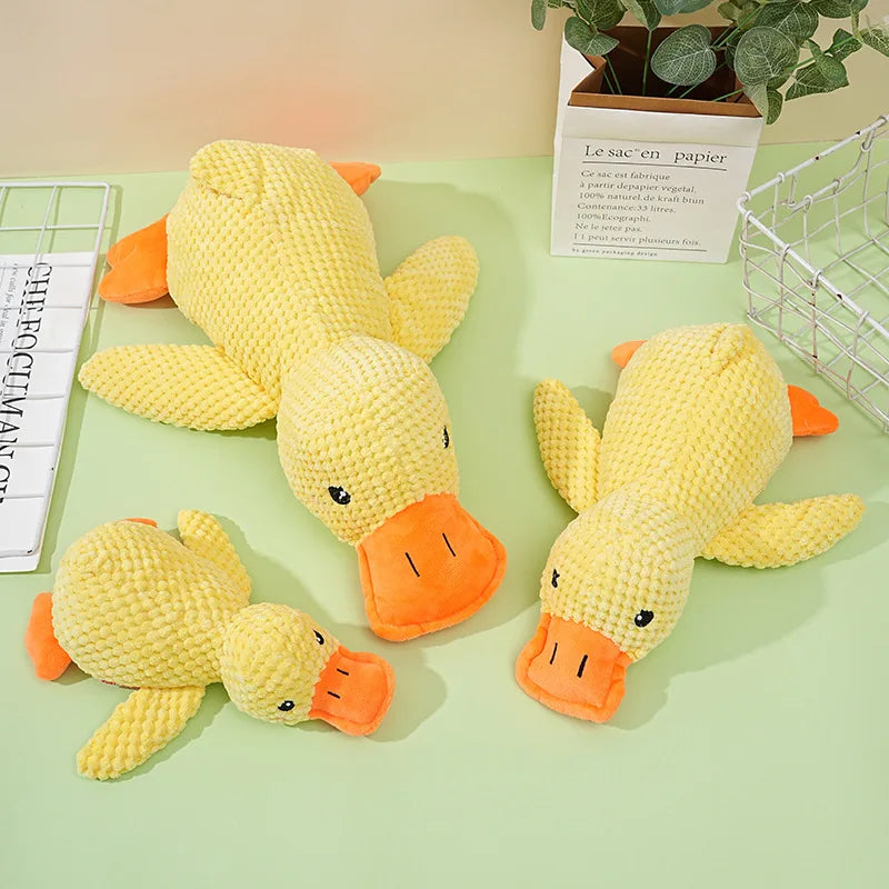 🦆 Plush Duck Dog Toy – Squeaky, Durable & Chew Resistant