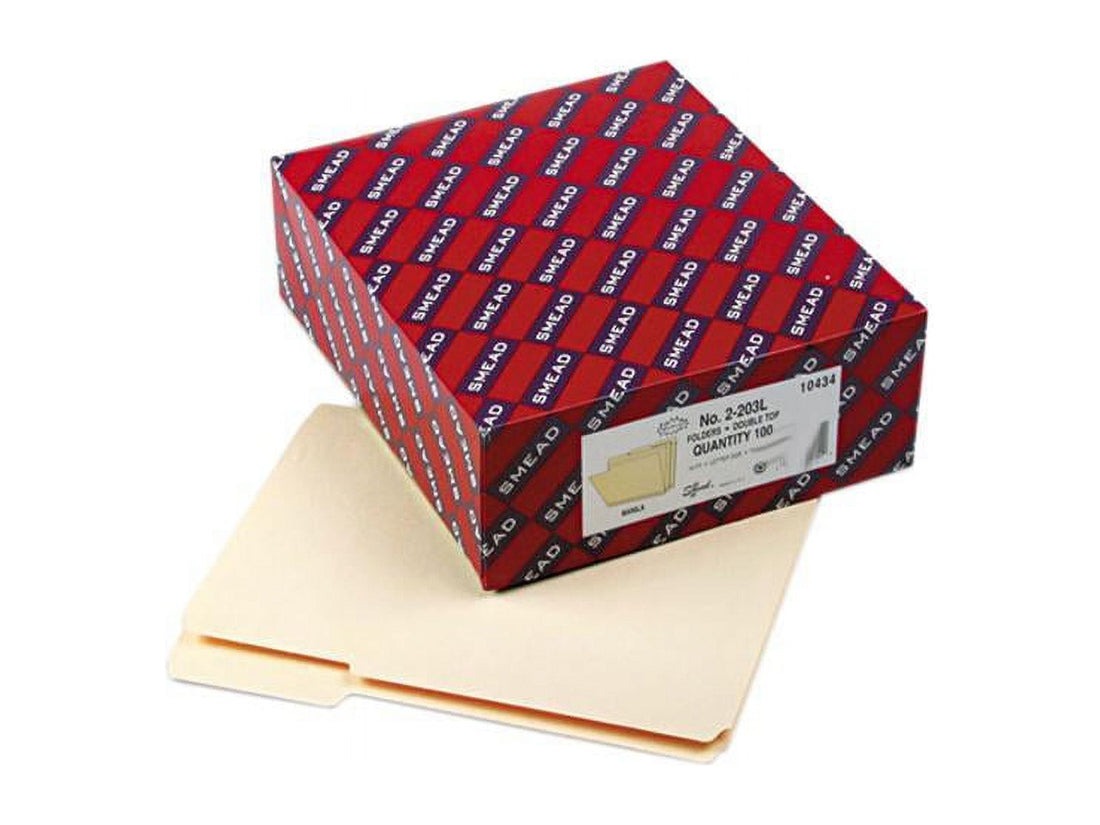 Smead Reinforced Tab Manila File Folders, 1/3-Cut, Letter, 100-Box