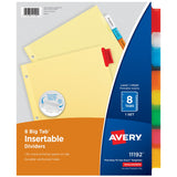 Avery Big Tab Insertable Dividers, 8-Tab, Multicolor, 2-Pack