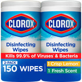 Clorox Disinfecting Wipes, Fresh Scent, 75 ct, 5-Pack