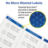 Avery File Folder Labels, 1/3-Cut, 2/3" x 3-7/16", White, 150-Pack
