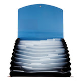 Smead Poly Expanding File, 12 Pockets, Letter Size, Blue/Black