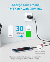 Anker 20W Dual-Port USB-C Fast Wall Charger Block, 2-Pack
